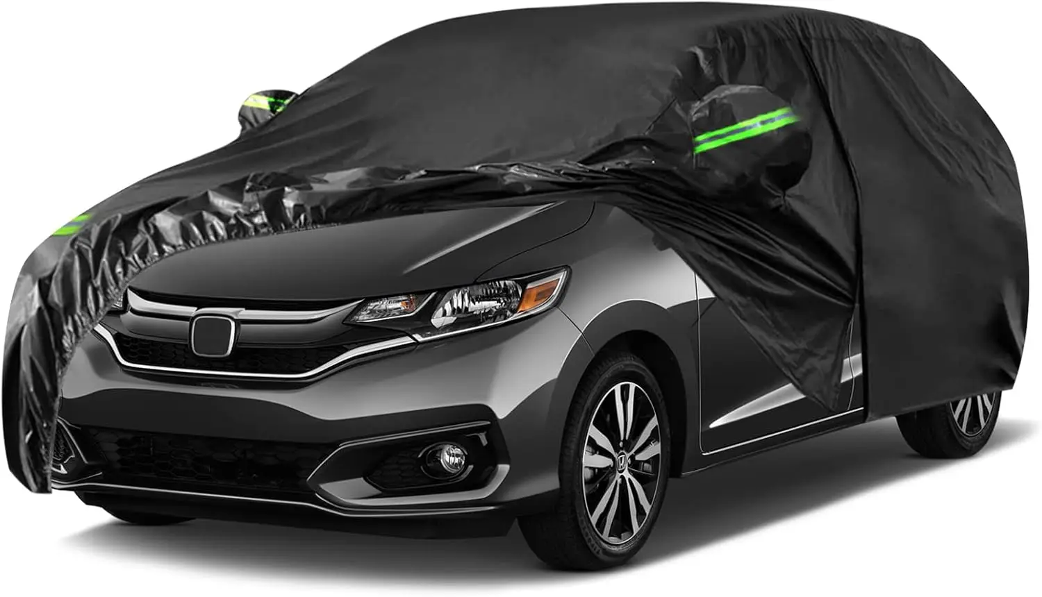 

Waterproof 6-Layer All-Weather Car Cover with Zipper Door & Windproof Straps - Fits 2009-2020 Honda Fit Models