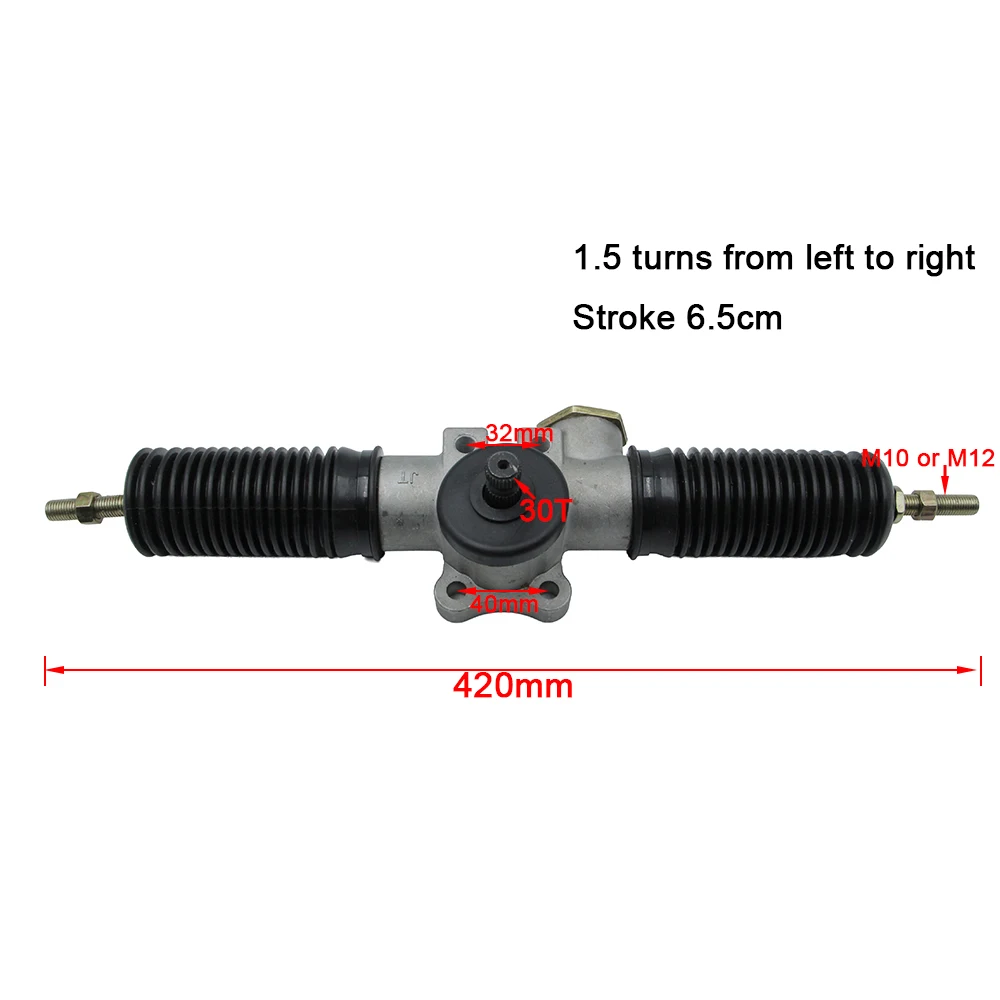 420mm Steering Rack Assembly Mechanical Steering Gear Box For Go Kart ATV Quad Buggy UTV Mini Bike Kart Steering Parts