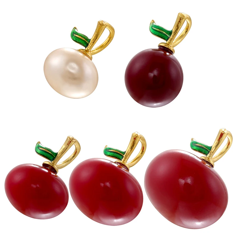 ZHUKOU Simulation Pearl Drop Oil Christmas Eve Christmas Fruit Sweet And Lovely Jewellery Accessories 1 Pcs:VD1731-VD1735