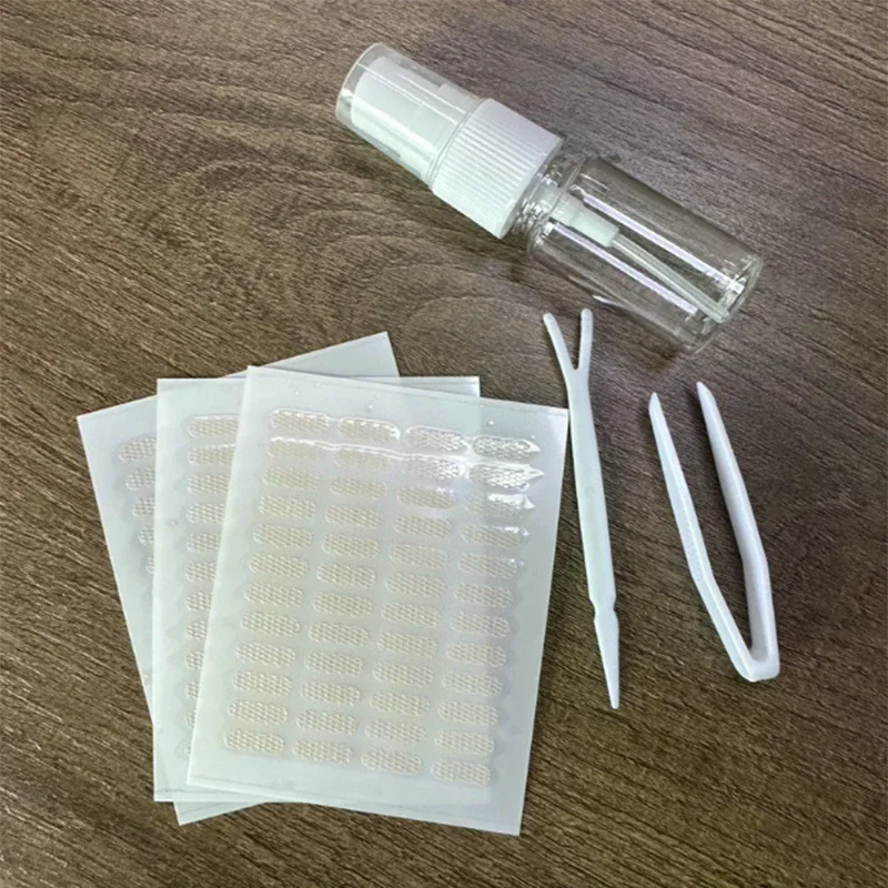 เทปติดตาแบบตาข่ายโปร่งใส ยกกระชับเปลือกตาแบบธรรมชาติ  แบบแปะเอง  สำหรับผู้หญิง  แบบสองชั้น  มองไม่เห็นรอยต่อ