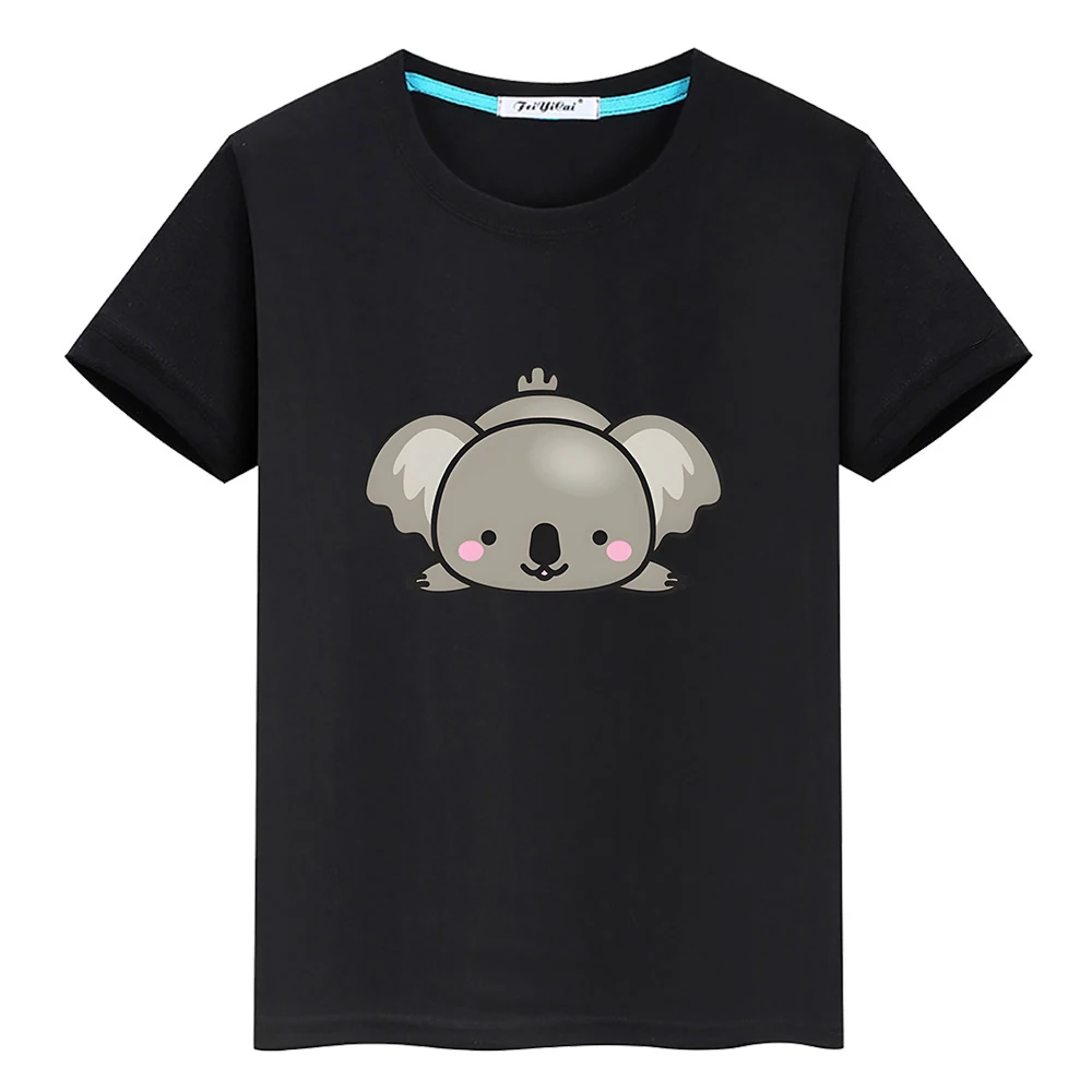 Australia Koala Cute Cartoon T-shirt 100% Cotton Short Sleeve Summer Tee-shirt Boys and Girls Casual O-neck Tshirts Children Top