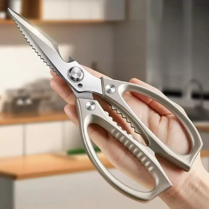 Stainless Steel Kitchen Scissors for Cutting Chicken Bones Heavy-Duty Food Preparing Professional Commercial Use Kitchen Tools