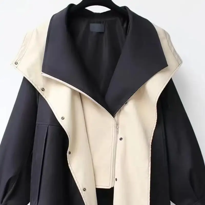 Hot New Spring Autumn Fashion Women Clothing with Waist Cinching Medium Length Windbreaker Korean Edition Popular Casual Coat