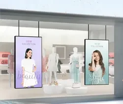 Indoor Window Hanging High Brightness Lcd Digital Signage 4000nits With Wifi And CMS