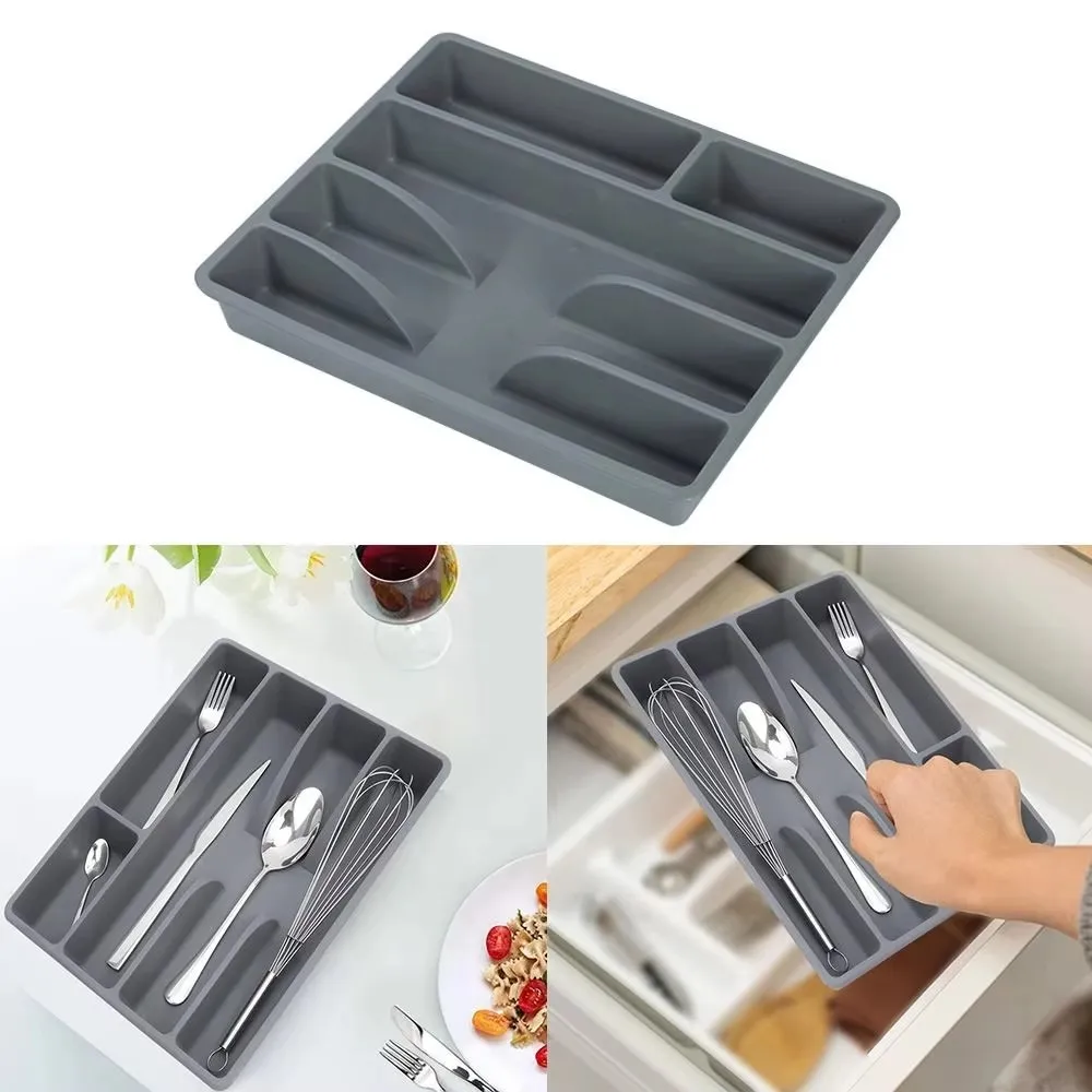 

1pcs Storage Box Separation Finishing Cabinet Tray Insert Tidy Storage Box Kitchen Drawer Organizer Cutlery Organizer