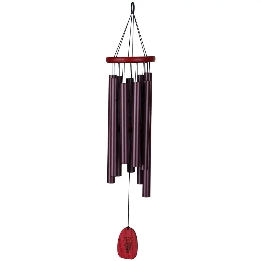 

Wind Chimes for Outside, Outdoor Decor for Your Patio and Front Porch, Garden Decor, 27 Chimes of Tuscany Purple Burgundy Wind C