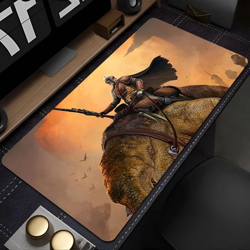 Mauspad, Mauspad, Star Wars The Mandalorian, Computer-Tastatur-Pad, Mauspad, Gamer, weicher Büroteppich, Tischmatte, Desktop-Matte