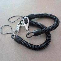 4PCS Outdoor Camping Anti-lost Phone Spring Keychains Practical Retractable Plastic Elastic Rope Key Ring Security Gear Tools