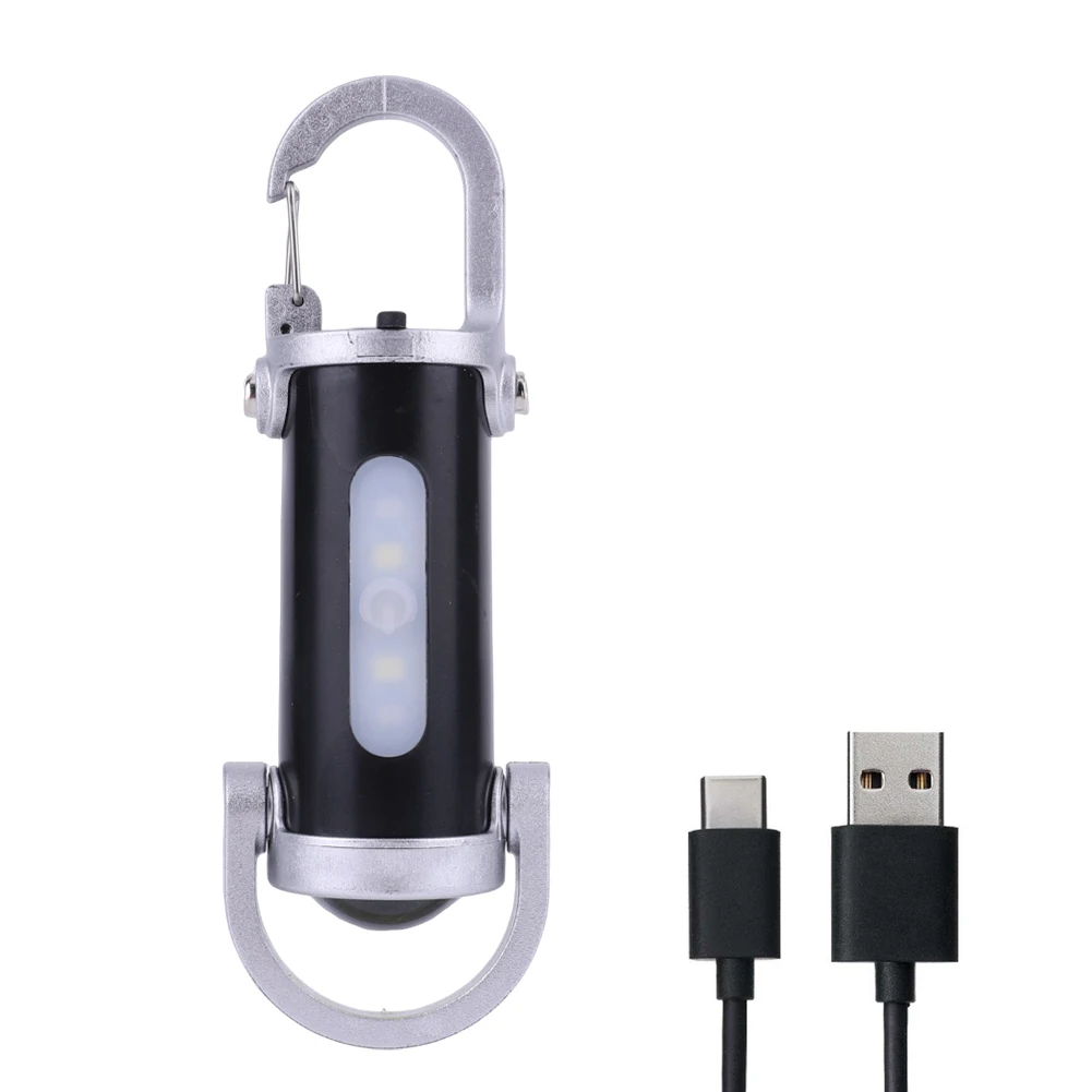 مصباح يدوي صغير جيب مصباح يدوي متعدد الوظائف خفيف الوزن للتخييم من النوع C قابل لإعادة الشحن للتخييم والمشي لمسافات طويلة #6
