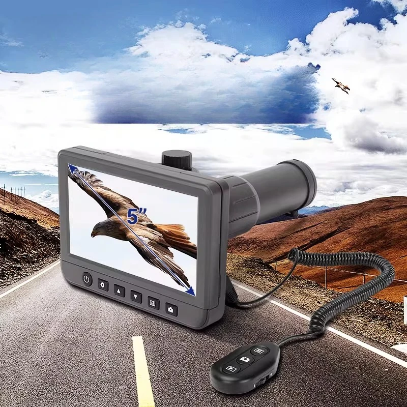 5인치 LCD 디지털 망원경 캠 50X 배율 1080P 비디오 디지털 망원경(사냥 축구 야외용 캠 포함)