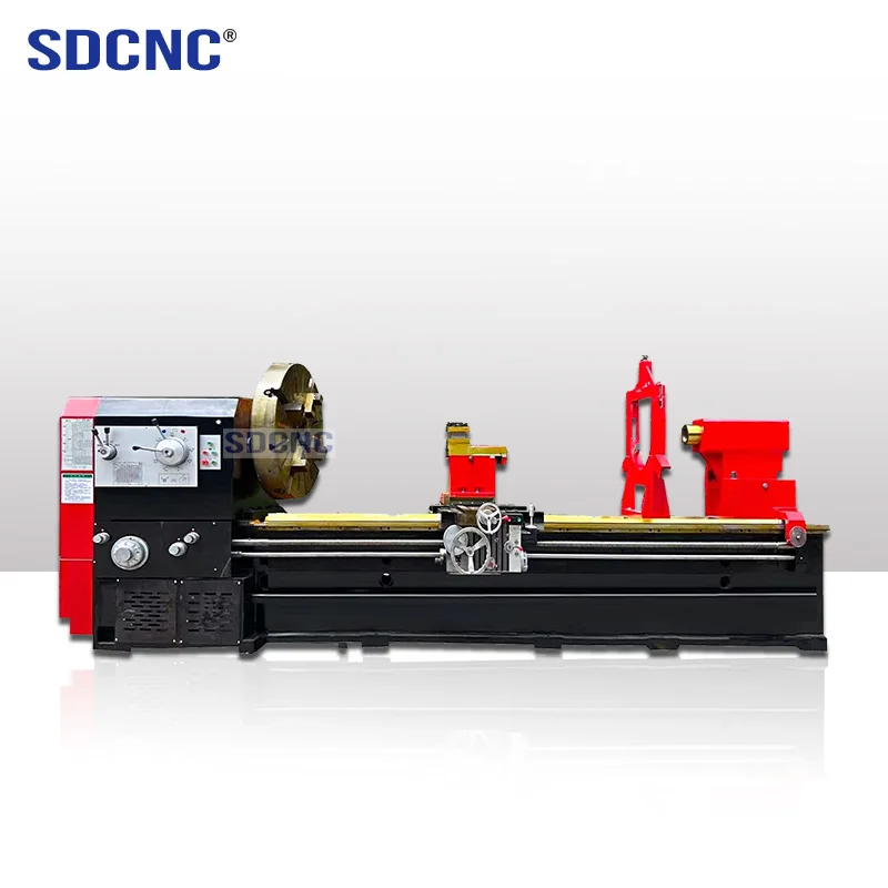 

New Heavy Duty CW61125 Horizontal Lathe Machine Big Bore Turning Lathe at Affordab