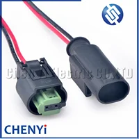 Conector automático impermeable de 2 pines, Sensor de temperatura del aire, Sensor de Radar inverso, enchufe del sensor ABS 8E 0973202   1- 967644 -1 968405 -1 con alambre