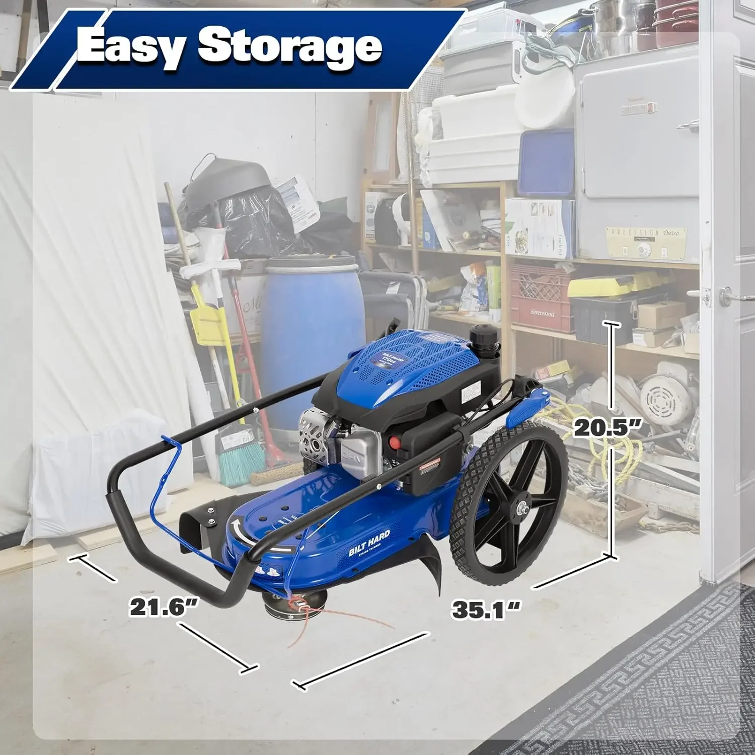 [مخزون محدود، اشتر الآن! ]Walk Behind String Trimmer، 170cc 4-Cycle Gas Brush Hog Mower، قطر القطع 22 بوصة، دفع الاعشاب الأكل