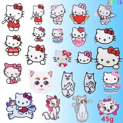 Hello Kitty Patch Kawaii Sanrio Anime Kuromi Melody Patches Embroidered Clothes for Children's Clothing DIY T-shirt Decoration