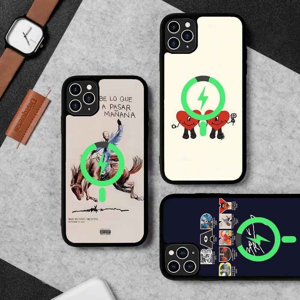 B-Bads B-Bunnys Kunst-Handyhülle für iPhone 13 14 15 11 12 16 17 Pro Max Plus mit Magsafe Magnetischer Schale