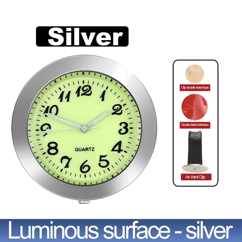 Auto Uhr Leuchtende Autos Interne Stick-On Mini Digital Uhr Mechanik Quarz Uhren Auto Ornament Auto Zubehör Geschenke