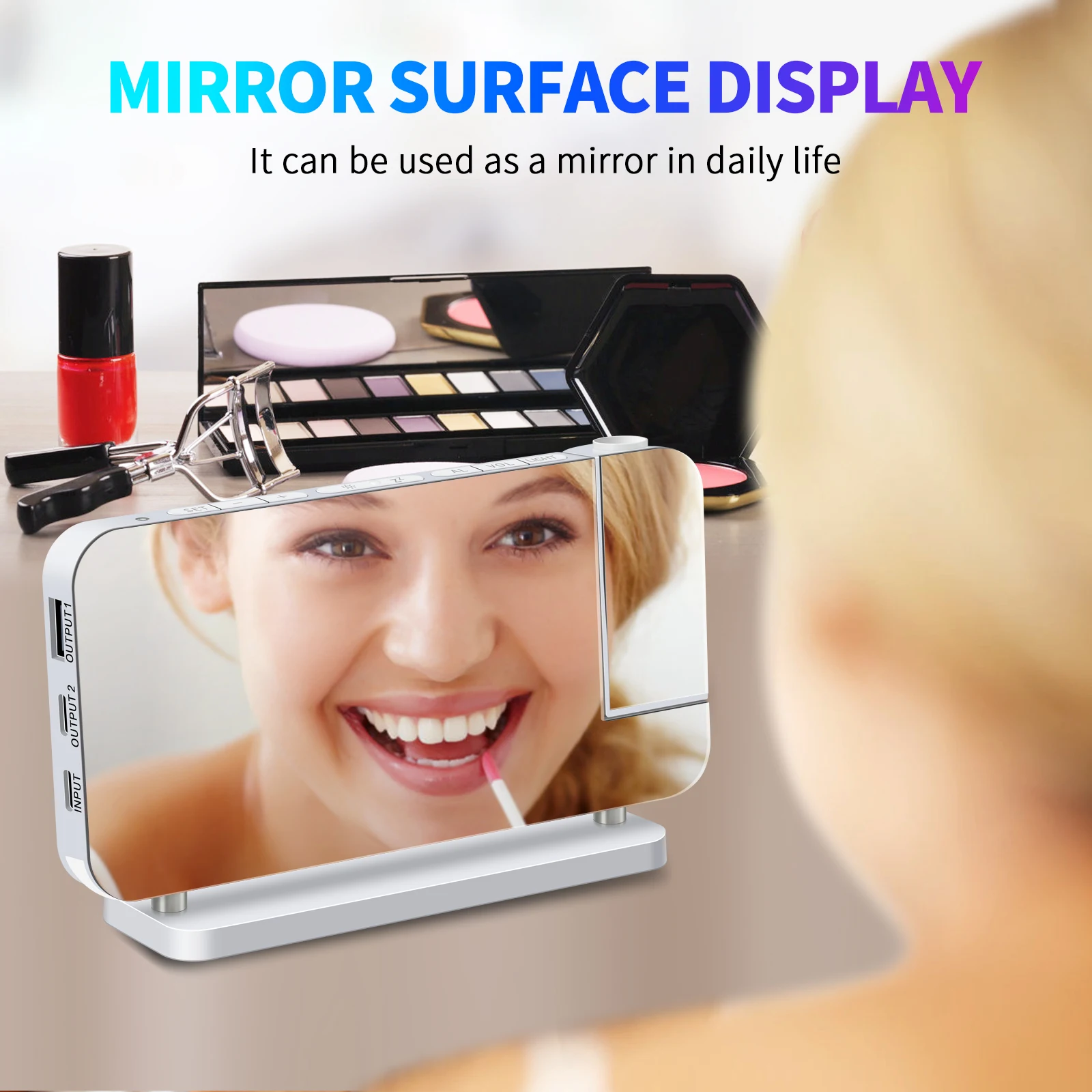 New LED Digital Alarm Clock Table Watch Electronic Desktop Clocks USB Wake Up FM Radio Time Projector Snooze Function Alarm - Image 4