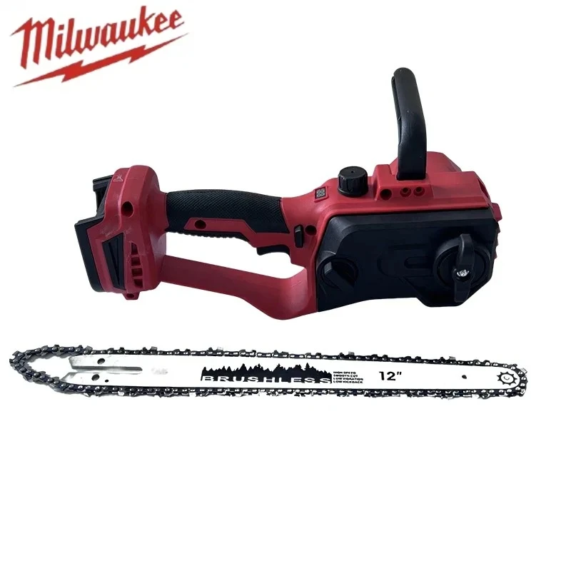 منشار كهربائي من Fit Milwaukee بدون فرش مقاس 12 بوصة مع منشار كهربائي لاسلكي لقطع الأشجار وتسجيل قطع الخشب #5