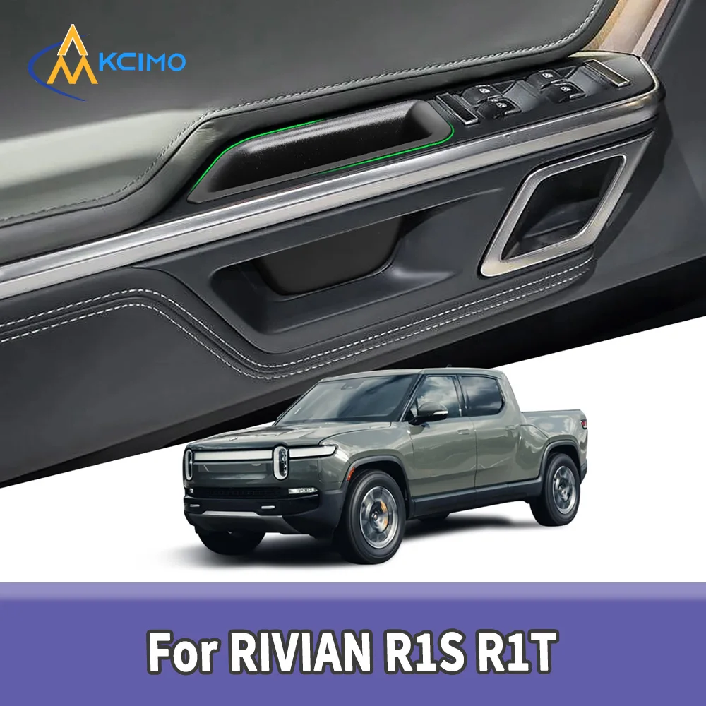 

Custom Fit 2PCS Door Handle Organizer Tray for RIVIAN R1S R1T Front Side Armrest Storage Box Interior Tidying Auto Supplies