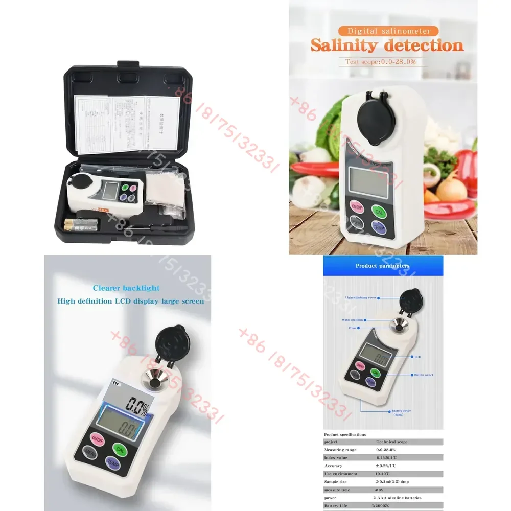 

Digital Display Salinity Meter Digital Refractometer Meter