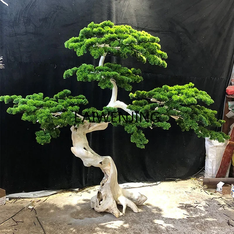 HLZ welcome pine large ornament porch courtyard pine Luo Hansong modeling landscape solid wood