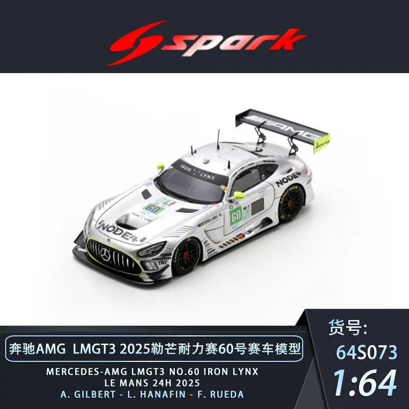 

Spark 1:64 Mercedes-AMG LMGT3 No.60 No.61 No.63 IRON LYNX Le Mans 24H 2025 Alloy Car Model