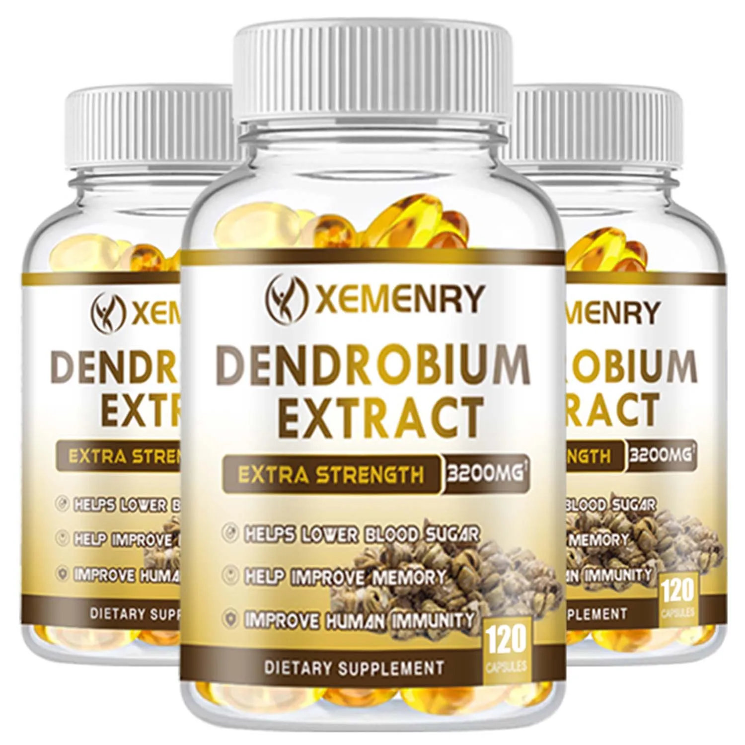 

Dendrobium 3200mg - Promote Liver Cleansing and Detoxification, Improve Memory, Enhance Immunity, and Balance Blood Sugar Levels