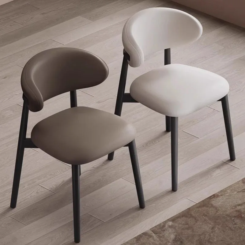 Sedie da pranzo pigre in legno Minimalista Confortevole in attesa Sedie da pranzo uniche Lounge Eventi per feste di lusso Sillas Mobili per la casa