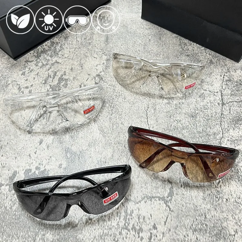 1-2Pcs Radfahren Sonnenbrille Schutzbrille Schlagfest Staubdicht Winddicht Sonnenbrille UV400 Sport Brillen