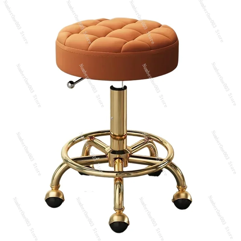 

Patio Hairdressing Chairs Minimalist Wheels Swivel Lifting Round Stools Furniture