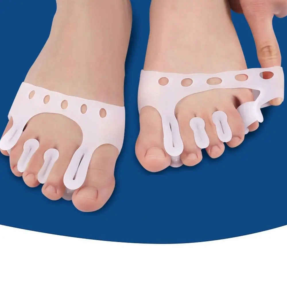 Cómodas correctores de dedos Valgus, separador de dedos de juanetes elásticos suaves, separadores de dedos flexibles de silicona