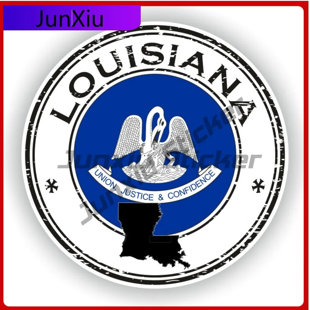 

Louisiana Seal Round Country Flag Map Design Creative Funny Car Decorative Sticker Exterior Decal Scratch-Proof Waterproof Vinyl