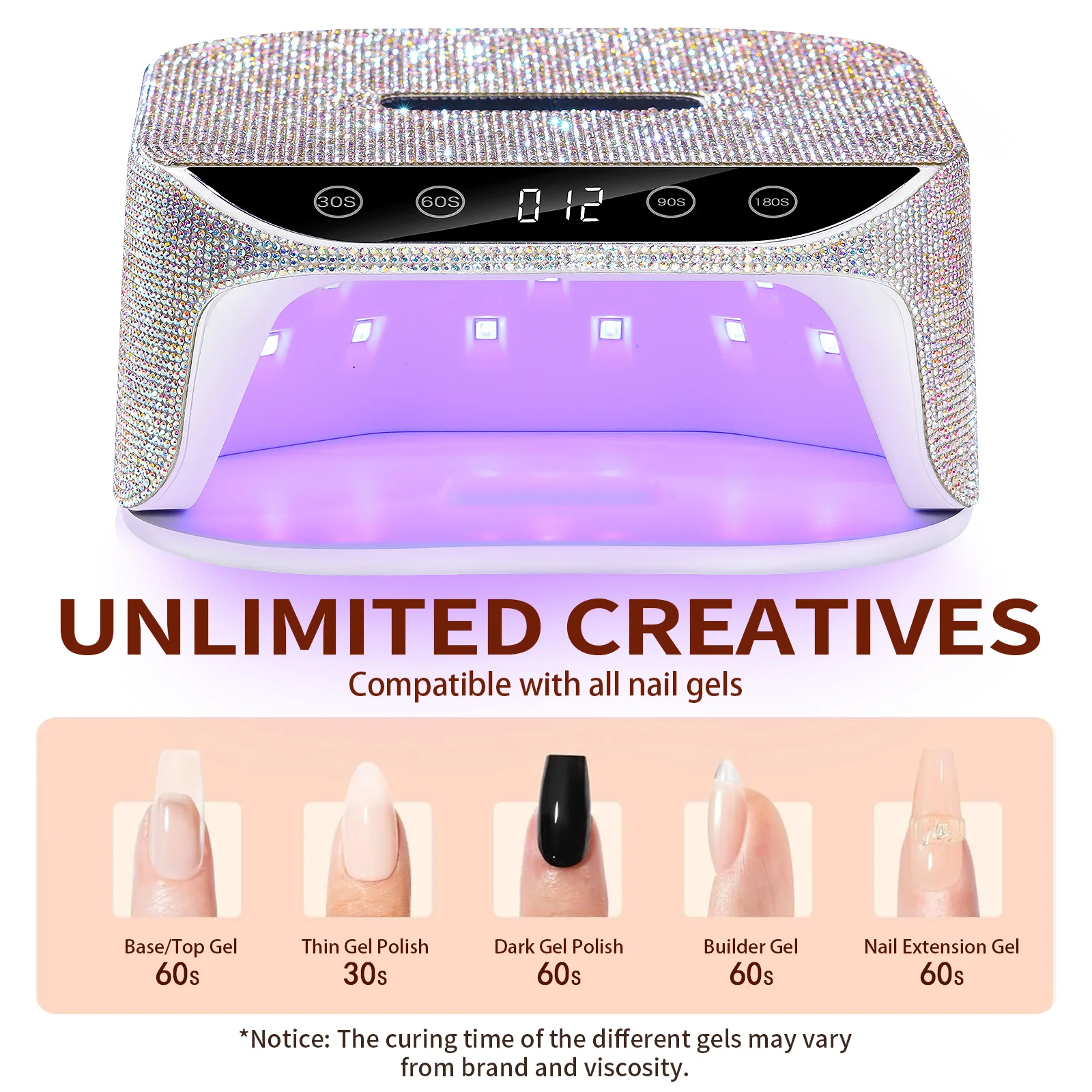 36 LEDS Cordless Nail Dryer With Smart Sensor Rechargeable UV LED Lamp for Nails Bling-bling Cordless Gel Polish Dryer Machine