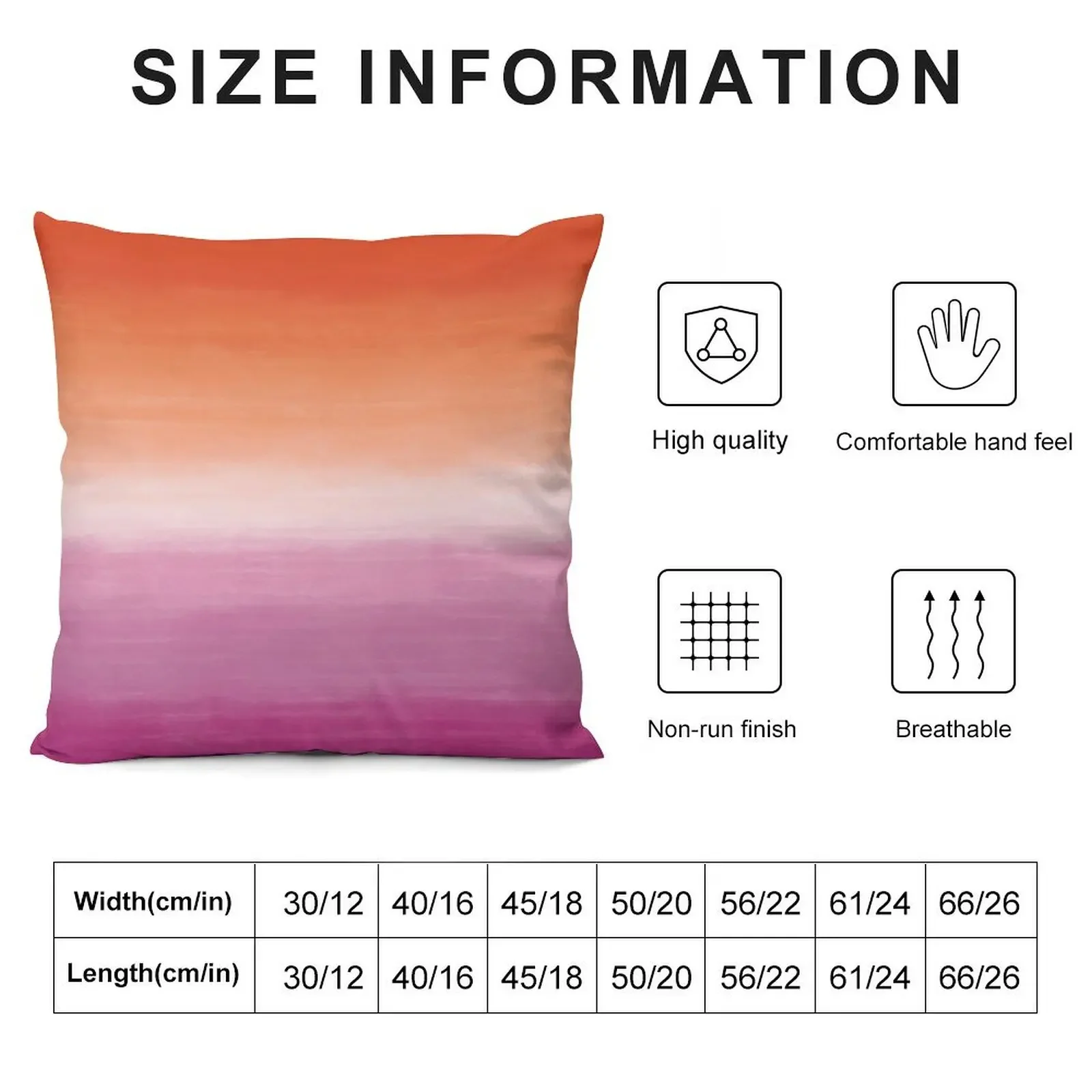 blended sunset lesbian flag (orange and magenta) Throw Pillow pillow pillowcase christmas decorations for home 2025 pillow