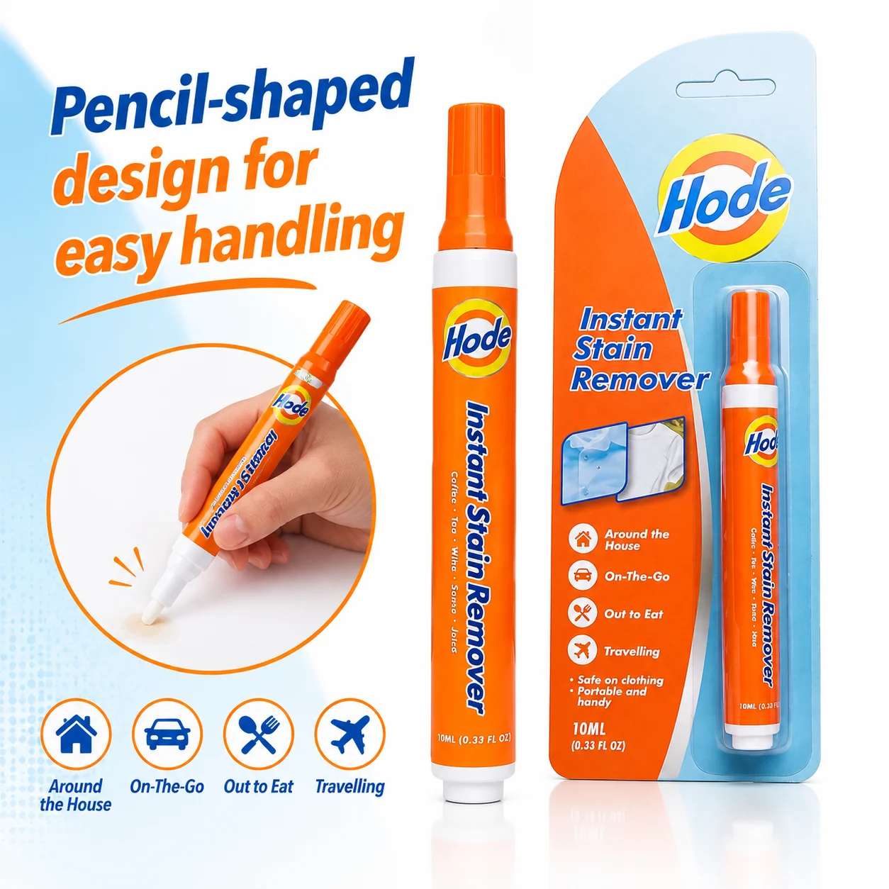 1/2/3/4/5/6/7PCS No-wash Portable Stain Remover Pen Portable Travel-Friendly Works on Food & Drink Stains Multi Bleach Pen