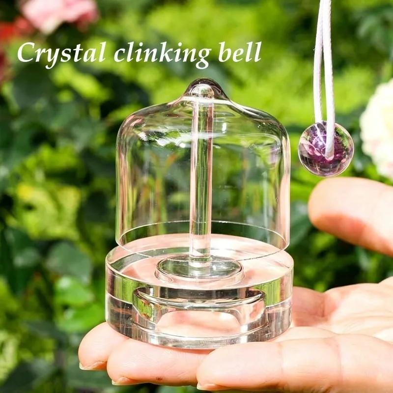 Mini Sino de Cristal para Meditação e Yoga, Taça Cantante Portátil para Cura Sonora, Taça Sonora de Duas Pontas, Instrumento de Percussão Decorativo
