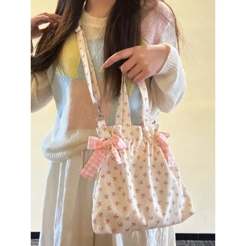 

Creative Floral Underarm Handbags Large Capacity Casual Carry Bags Simple Sweet Shoulder Bag Women