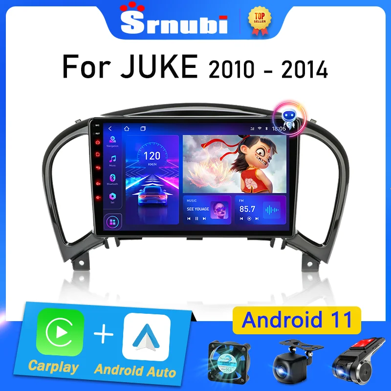 

Srnubi Android 11 Car Radio for Nissan Juke YF15 2010 2011 2012 - 2014 Multimedia Player 2 Din Carplay Stereo GPS DVD Head Unit