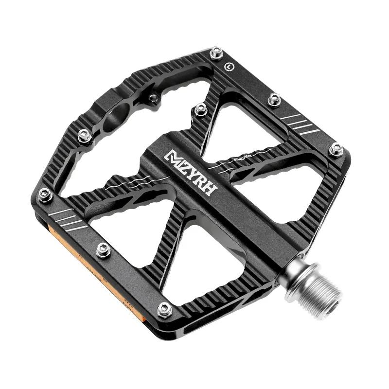 Reflective Bike Pedal 3 Bearings Non-Slip MTB Pedals Aluminum Alloy Flat  Waterproof Bicycle Pedals