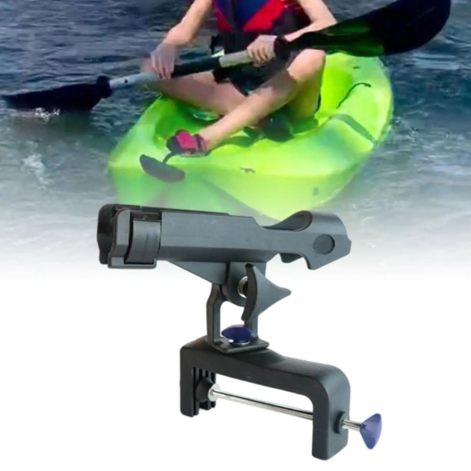 

Boat Fishing Rod Holder, Large Clamp 360 Degree Rotation Rod Stand, Trolling Holder, Fishing Pole Holder for Kayak Canoe Dock