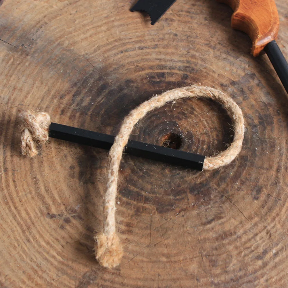 6 قطعة مشعل نار حبل الفتيل المحمولة في الهواء الطلق التخييم التنزه الشواء بقاء الحبل حبل الفتيل المحمولة مشعل نار