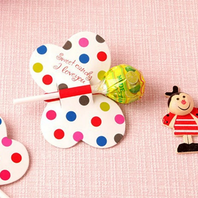 20/50PCS Insect Candy Package Card Ladybug Butterfly Bee Lollipop Holders Kids Gift Baby Shower Birthday Party Candy Decorations