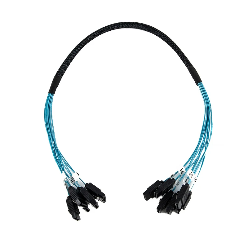 1pc Splitter Cable 6 SATA III 6Gbps Cable 7Pin​ Female Data Cable For Server 0.5m/1m Support Hot Swap SATA Interface