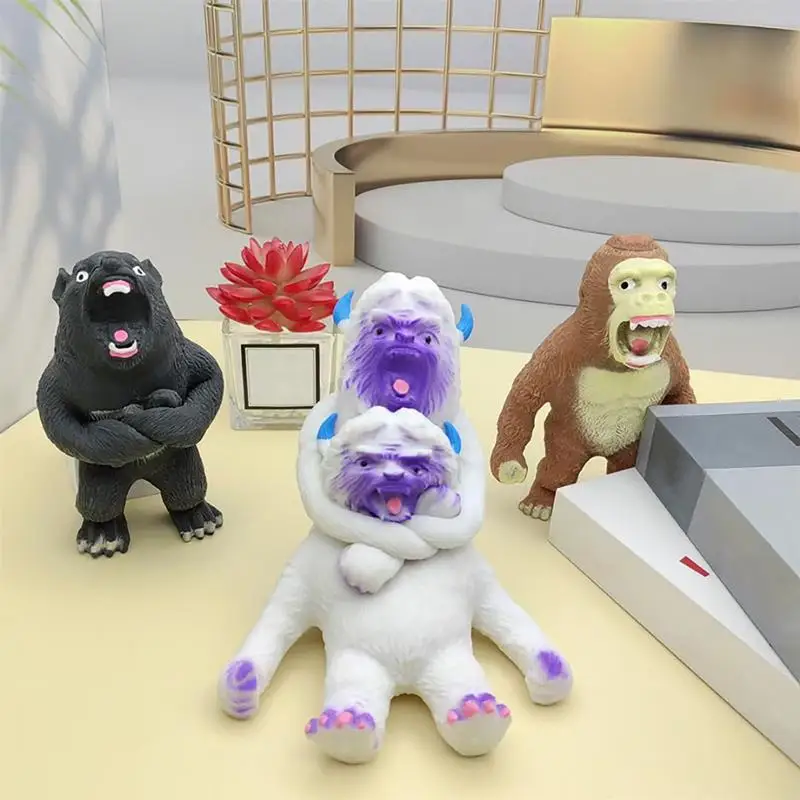 

Creative Monkey Toys Easter Birthday GiftsStress Relief Toy Random Style Open Mouth Animals Kids Animal Figure toy accessories