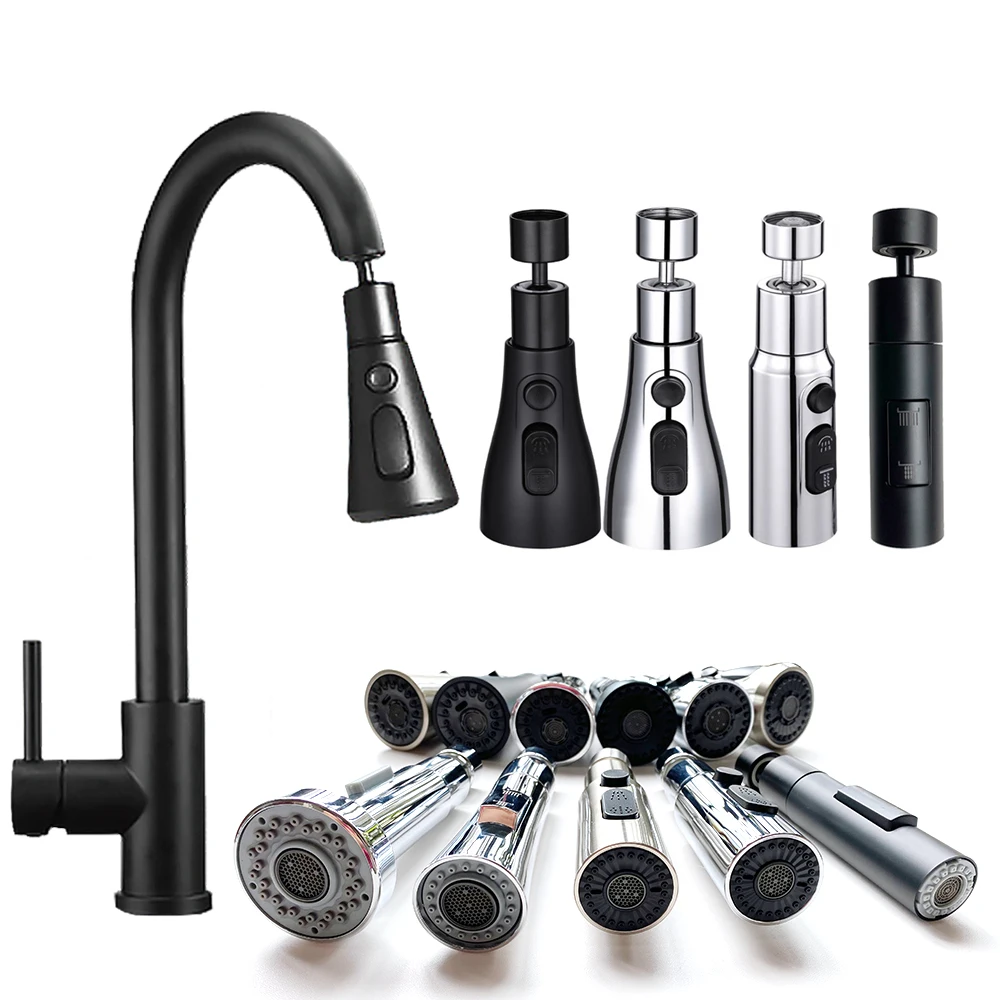 720° Shower Head Replacement Stream Sprayer Universal Rotation Kitchen Mixer Aerator Faucet Tap Nozzle Water Spray Soft Bubbler