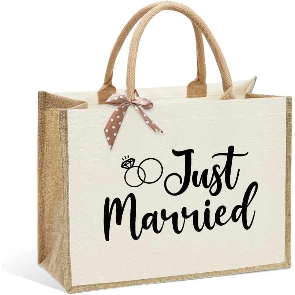 Bride Canvas Tote Bag  Bridal Shower Wedding Honeymoon Gift Bride Tribe Keepsake Storage Shoulder Bag Wedding Party Supplies