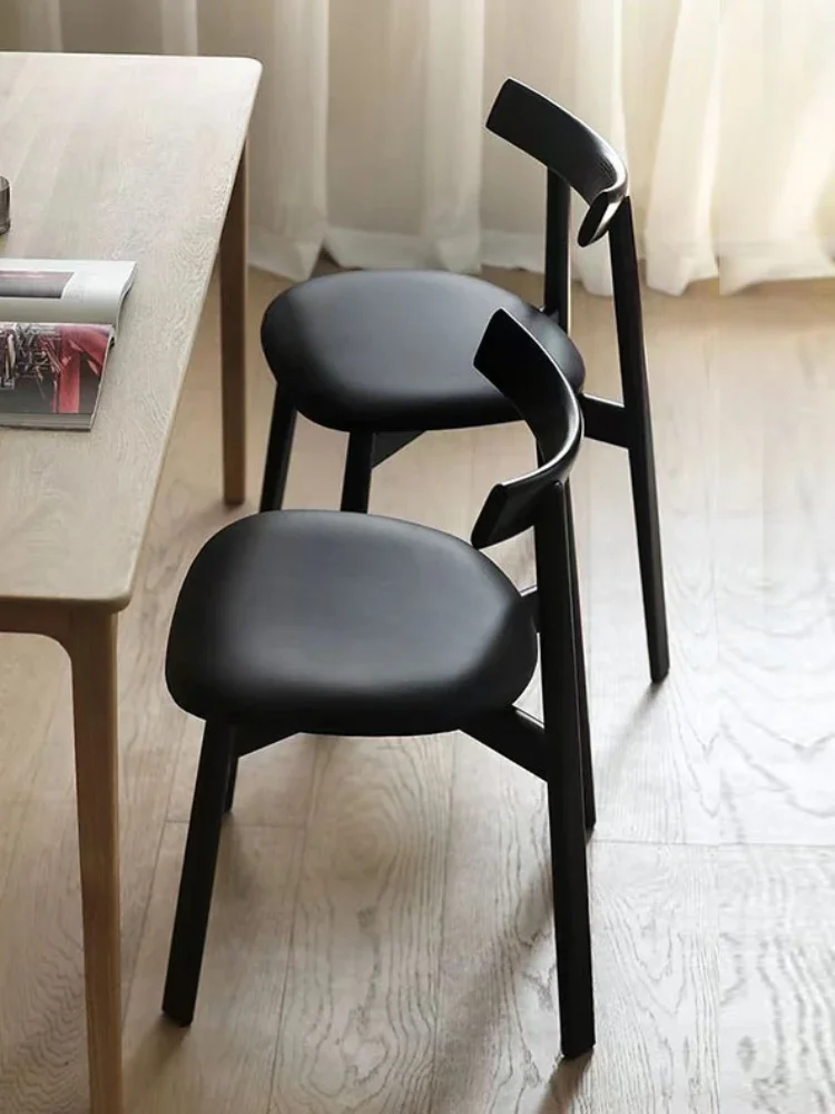 

Solid wood art simple middle-aged comfortable restaurant dining table designer dining chair household chair