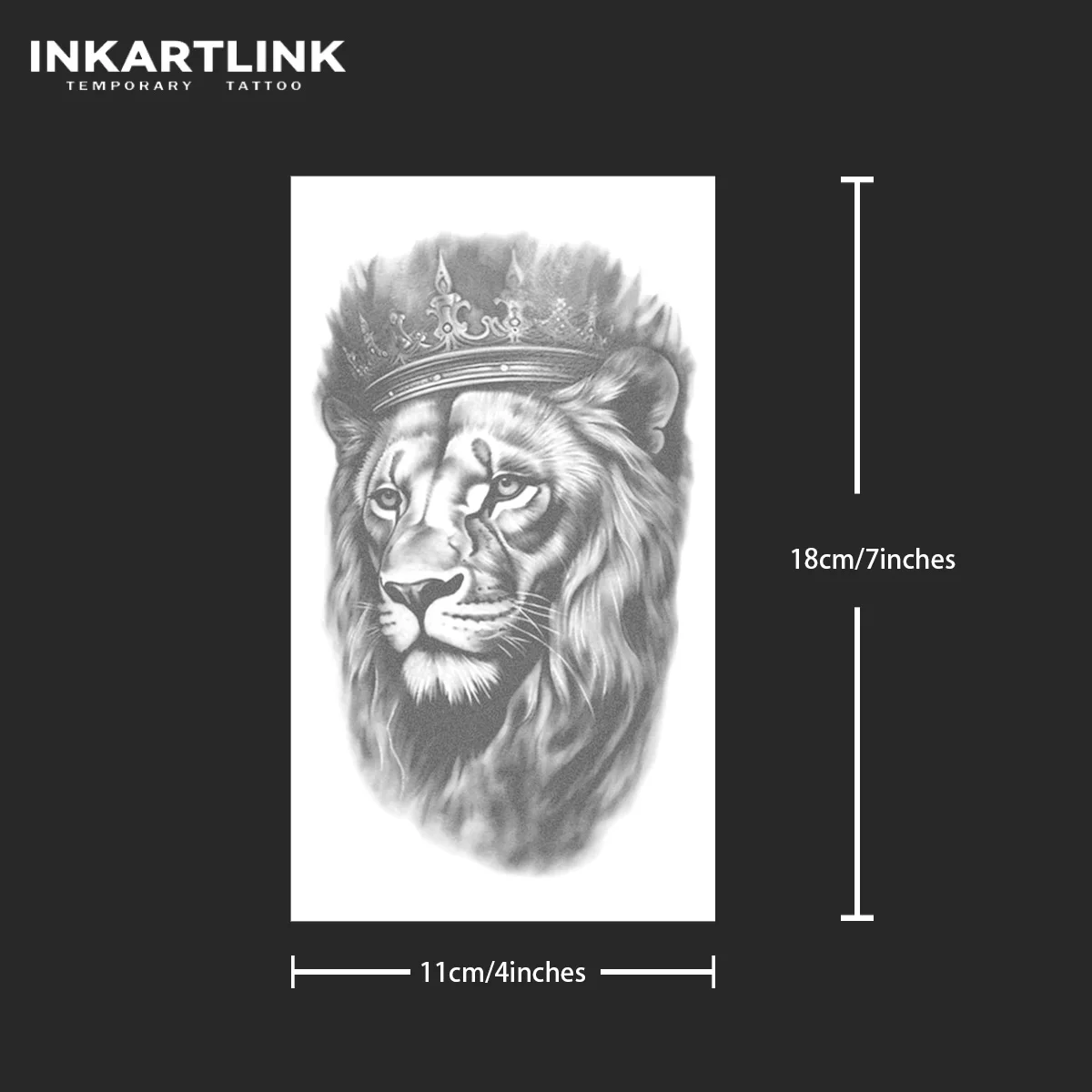 Lion king Temporary Tattoo,Lasts To 15 Days New Technology Magic Waterproof Semi Permanent Sticker.