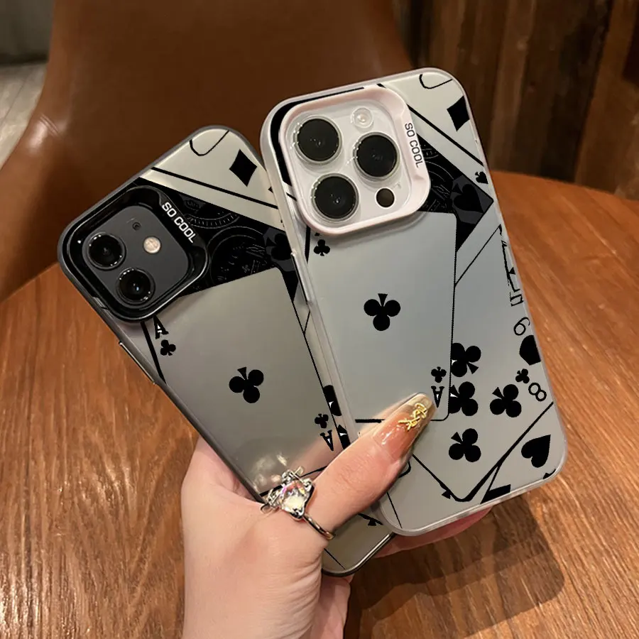 Telefono Black Line Poker per iPhone da 17 a 11 Pro Max Plus