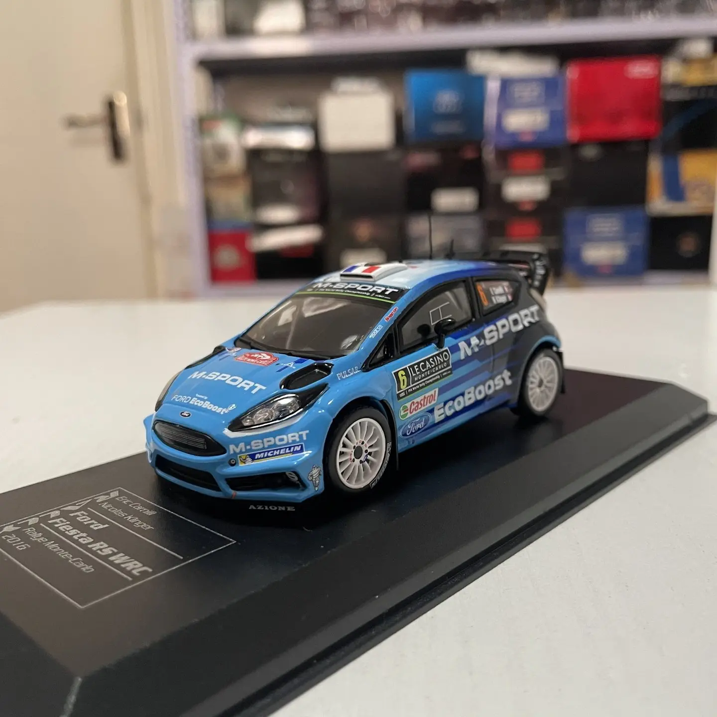 IXO - Modelo a Escala 1:43 de Aleación Fundida a Presión # 6 Coches de Juguete Fiesta RS WRC 2016, Modelos Clásicos, Nostalgia, Regalos para Adultos, Souvenir, Exhibición Estática